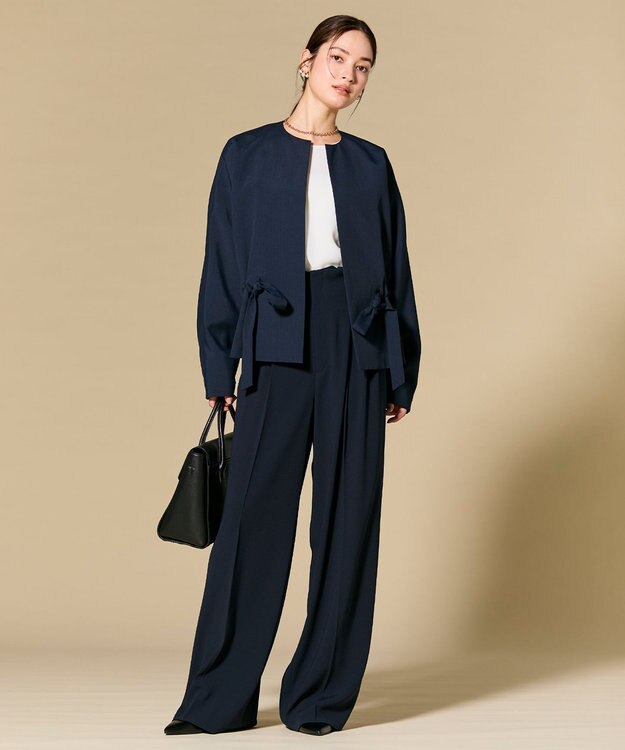 BEIGE， 【セットアップ対応】CINDY / ハイウエストパンツ Navy