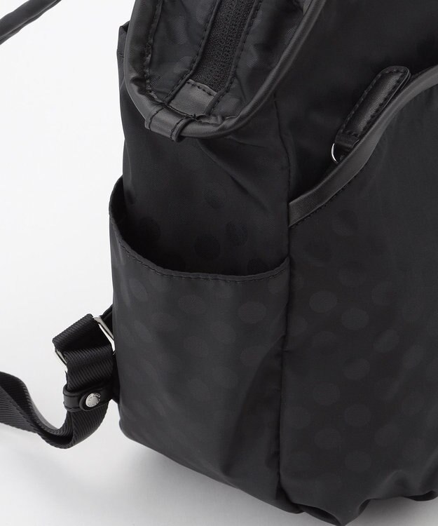 Y'SACCS Polka Dots　パイピングポケットコンパクトリュック ブラック