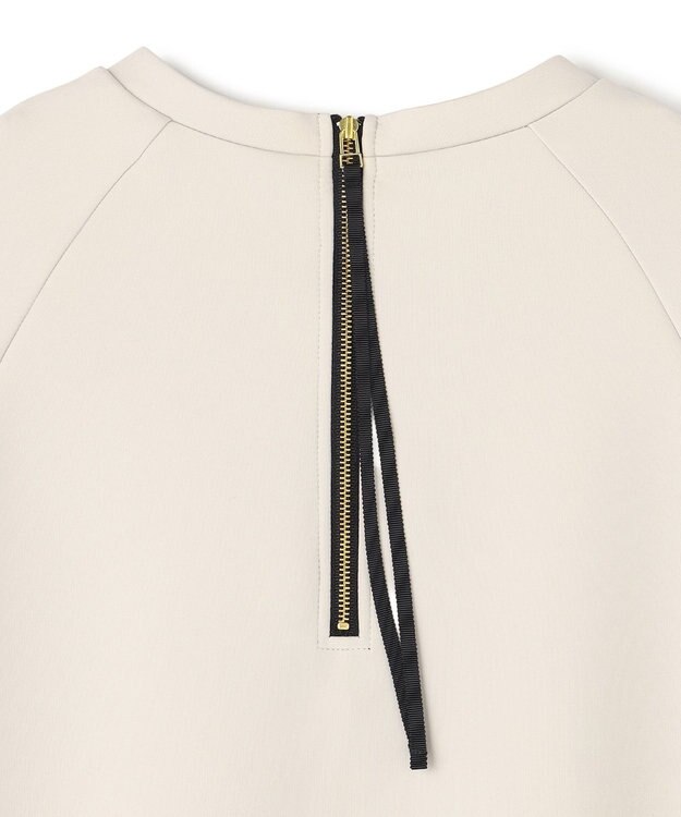 UNFILO L BEAUTY FORM JERSEY light バックZIP プルオーバー グレージュ