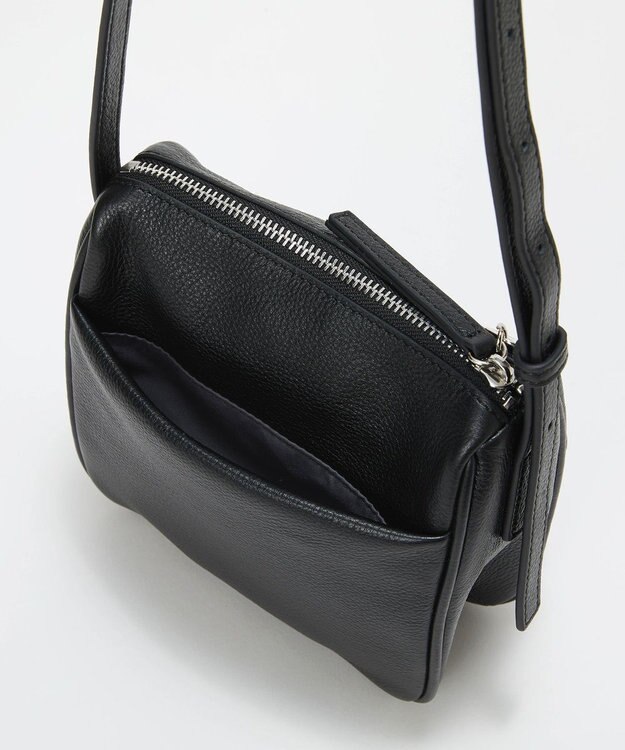 TOPKAPI 【Breath TOPKAPI】SUPPLE サプル シボレザー スワローマチ スクエア ミニ ショルダーバッグ ブラック