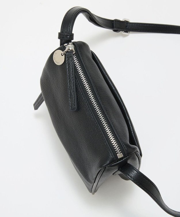 TOPKAPI 【Breath TOPKAPI】SUPPLE サプル シボレザー スワローマチ スクエア ミニ ショルダーバッグ ブラック