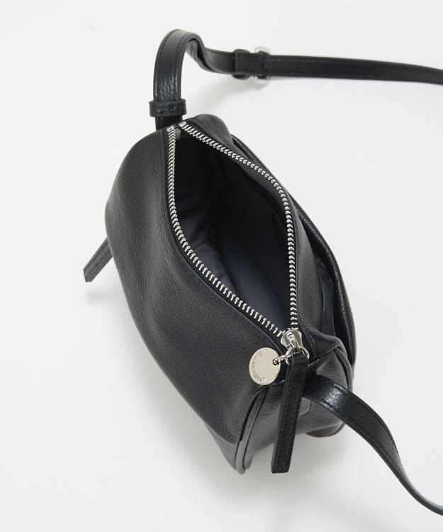 TOPKAPI 【Breath TOPKAPI】SUPPLE サプル シボレザー スワローマチ スクエア ミニ ショルダーバッグ ブラック