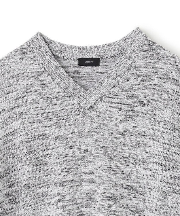 JOSEPH HOMME シャイニースラブブークレ　ニットＴシャツ ライトグレー系