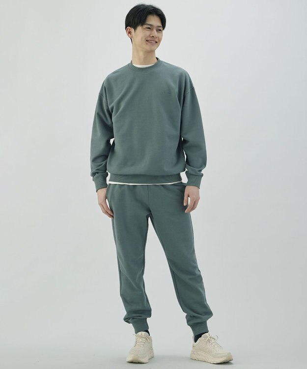 CW-X CW-X 【UNISEX】 トップス スウェットプルオーバー 長袖 Ｕネック 裏毛素材 ユニセックス DWR529 /ワコール オリーブ