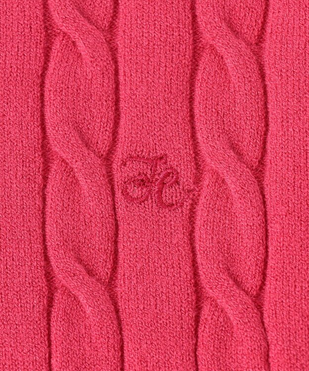 Feroux 【洗える】カラーケーブル ニット ピンク系