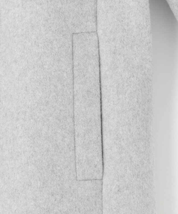 J.PRESS LADIES L ショートビーバー ボトルネック コート グレー系