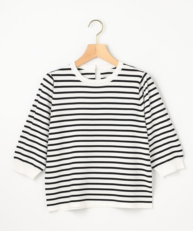 組曲 フラワーメタル ニットTシャツ オフボーダー