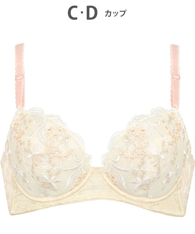 Wing ブラジャー 背中の段差をスムージング バストの脇流れをブロック 脇高設計(バック) 吸汗速乾(カップ肌側) 【後ろ姿きれいブラ】 ブラ KB2720 ウイング／ワコール クリーム