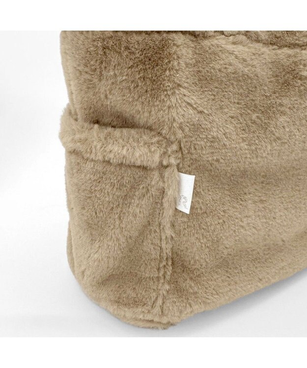 ROOTOTE 3637【ふわふわ】SC.スクエア.ファー.ロゴ-A 05：ブラウン