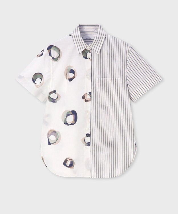 Paul Smith Painted Spot ミックスアップ 半袖シャツ ホワイト