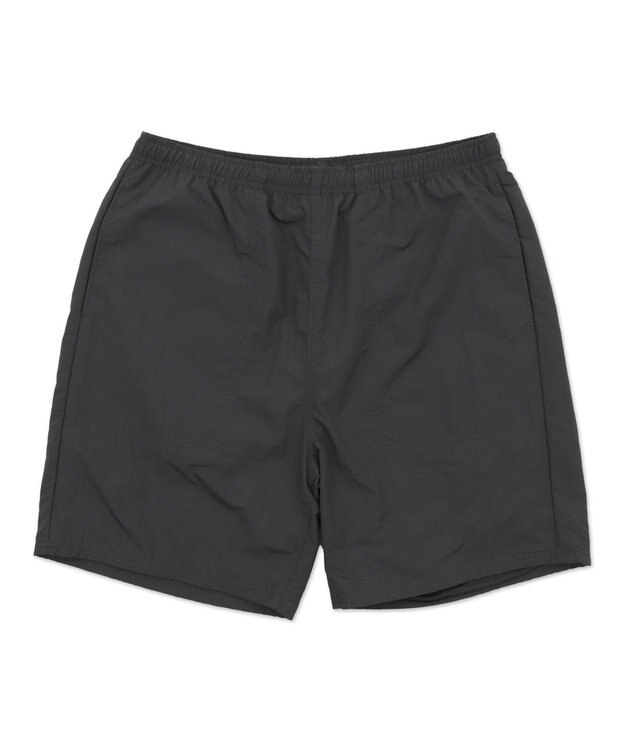 WEGO 【ウエストゴム/紐/速乾/洗濯可/SMLサイズ展開】ナイロンイージーショーツ ダークグレー