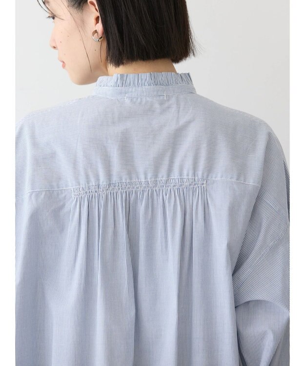 AMERICAN HOLIC サラックール／ＵＶカットフリルシャツチュニック Stripe