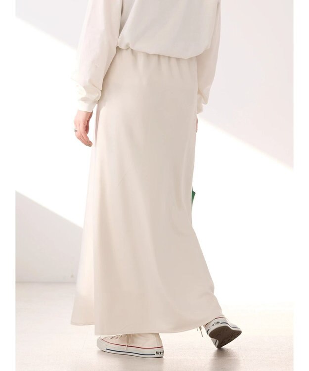 AMERICAN HOLIC イージーケアマーメイドサテンスカート Ivory