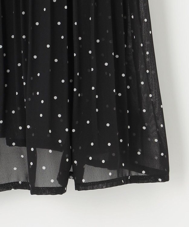 Feroux 【2WAY】シフォンジョーゼットプリーツ ブラウス ブラック系1