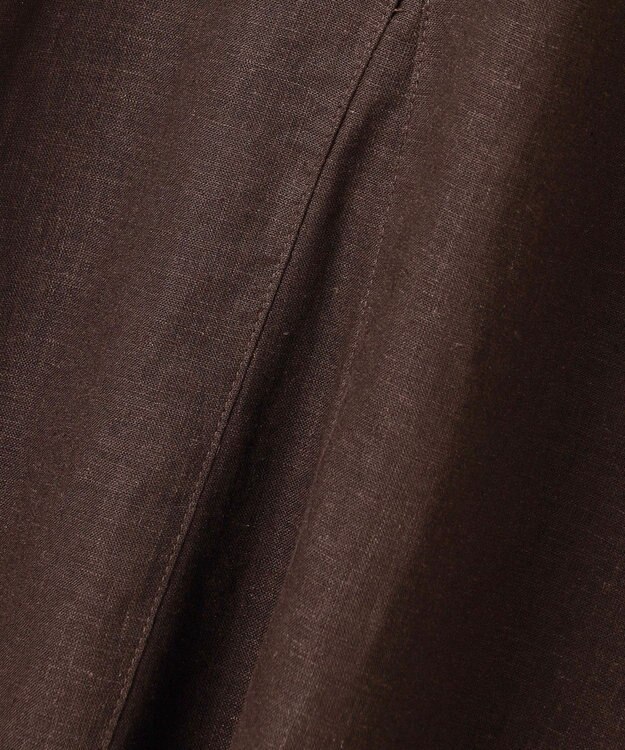 UNFILO L リネンレーヨン ノースリーブワンピース ブラウン