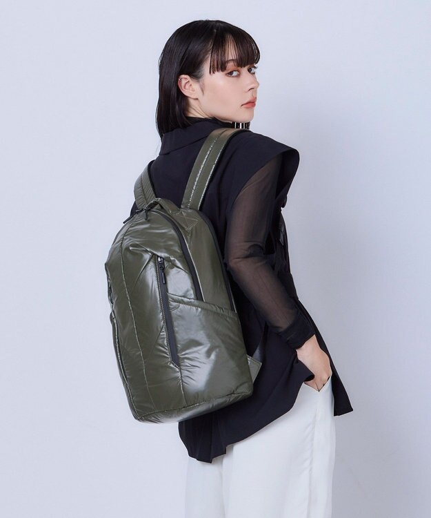 MioFIRANO HERRINGBONE L001 バックパック リュック A4サイズ対応 KHAKI