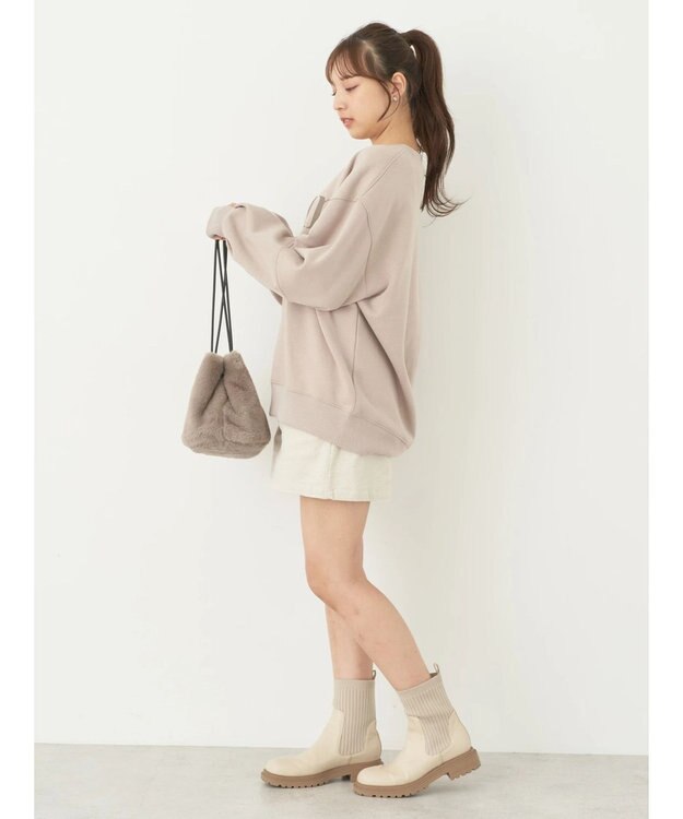 earth music&ecology Ｂｅｋｉｒ裏起毛スウェット Pink Beige