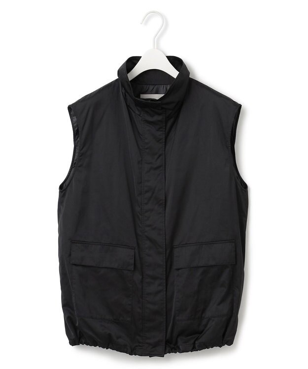 ICB 【洗える】グランウォームソフトサテン ミリタリーベスト ブラック系