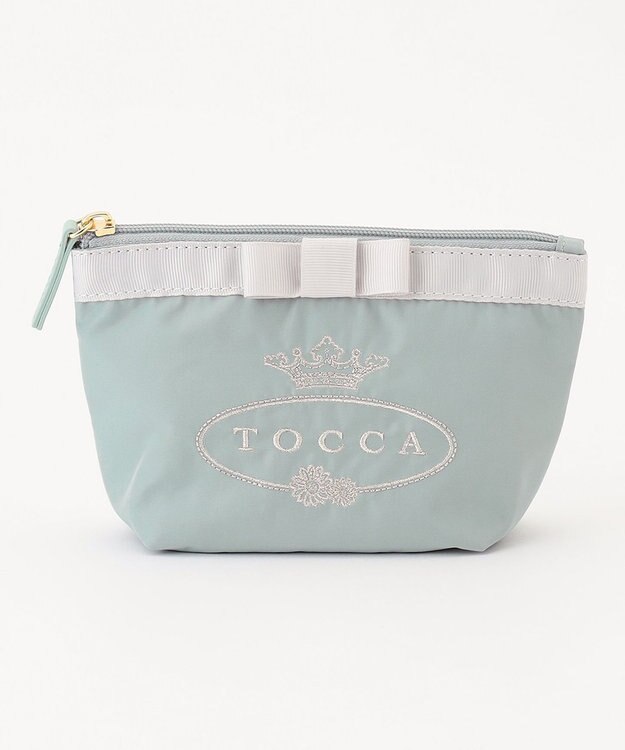 TOCCA 【WEB限定＆一部店舗限定】POINT OF RIBBON POUCH ポーチ スカイブルー系