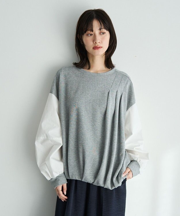 YECCA VECCA アシメバルーンプルオーバー Gray