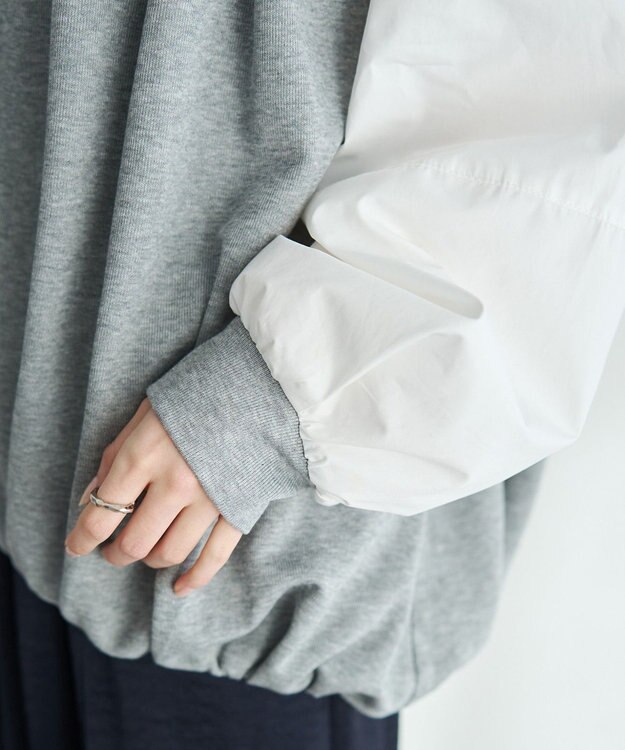 YECCA VECCA アシメバルーンプルオーバー Gray