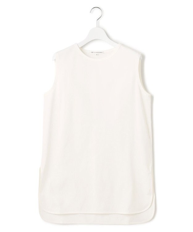 23区 L 【新色追加/洗える】コットンベアジャージー ノースリーブ Tシャツ ホワイト系