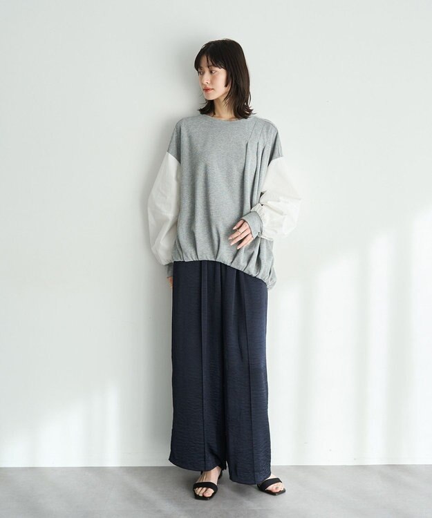 YECCA VECCA アシメバルーンプルオーバー Gray