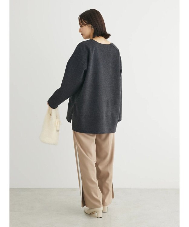 Green Parks 圧縮ポンチキーネックチュニック Dark Gray Mixture