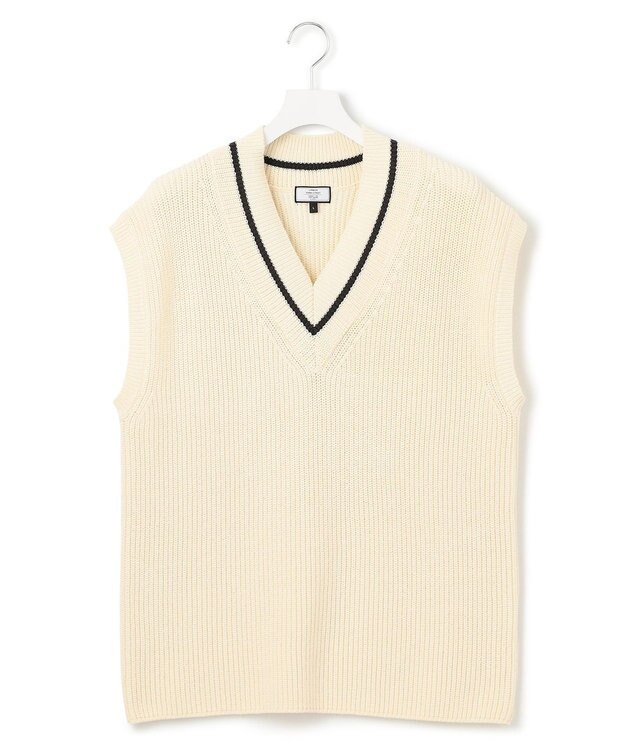J.PRESS YORK STREET 【UNISEX】チルデンニット ベスト アイボリー系