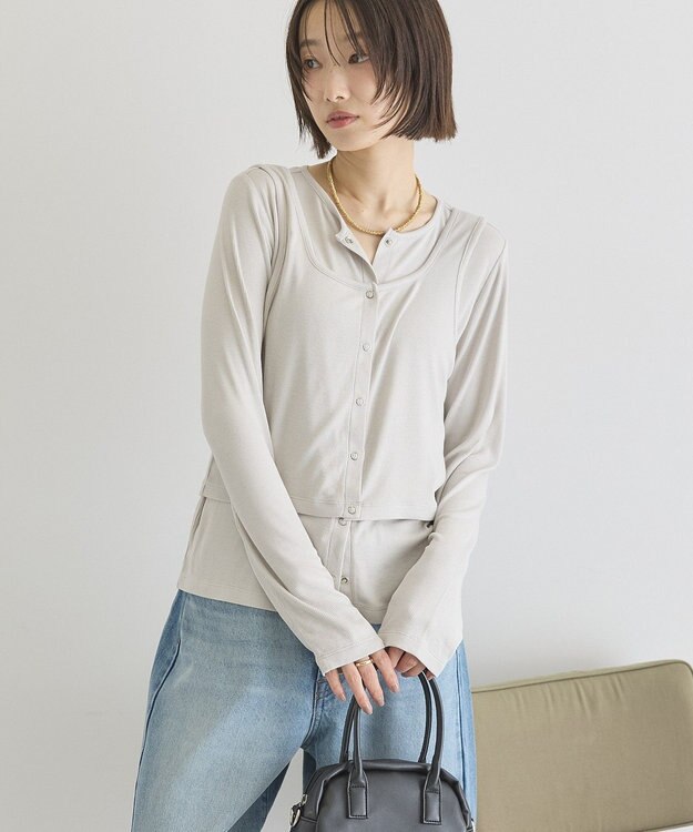 AMERICAN HOLIC 【2点セット】カーディガン+タンクトップ Ivory