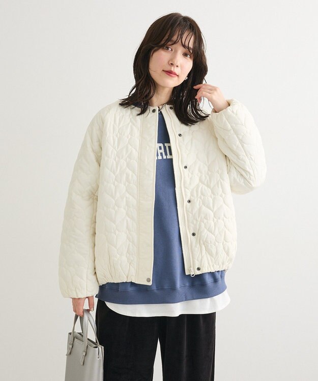 Green Parks ・ｓｗｉｎｇ　ｂｙ　ハートキルトコクーンブルゾン Ivory