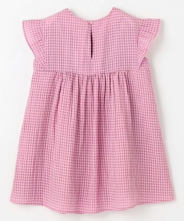 組曲 KIDS 【110-140㎝】ギンガムサッカー ワンピース ラズベリー