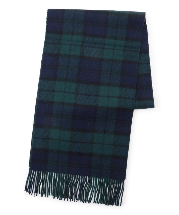 J.PRESS MEN リバーシブル カシミヤマフラー ネイビー系3