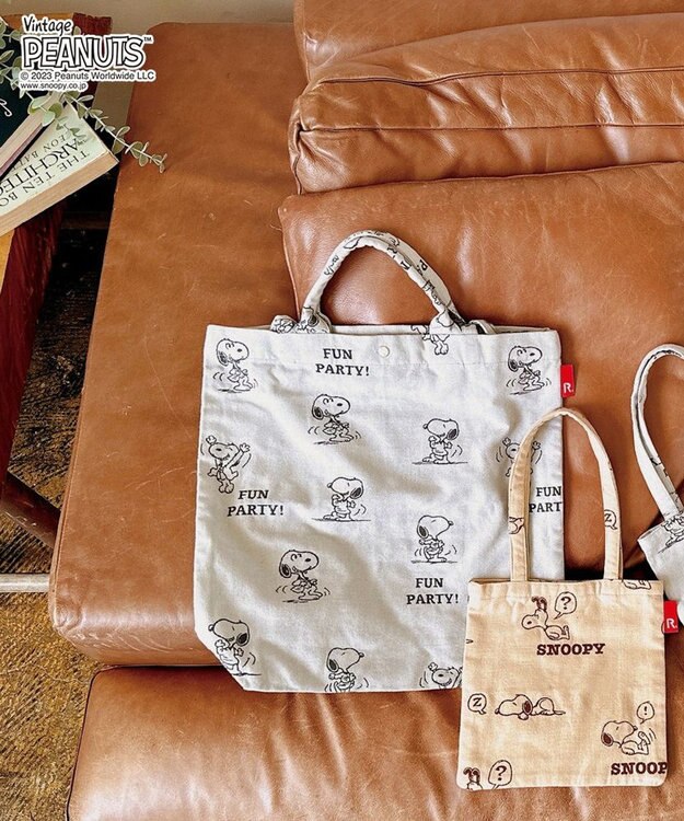 ROOTOTE 8589【スヌーピー】IP.ベビールー.ジャガード.ピーナッツ-8P 02：ベージュ