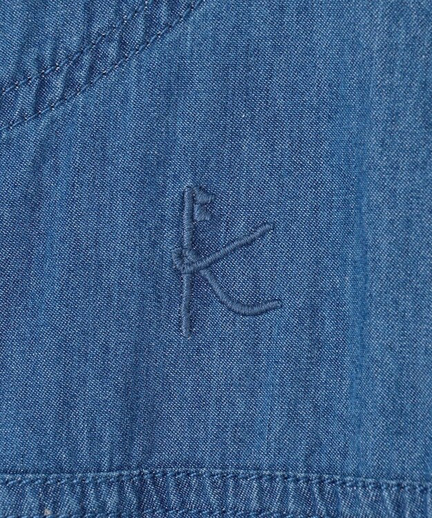 組曲 KIDS 【150-160㎝】 フラワーボタンデニムジャケット ネイビー