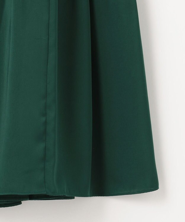 自由区 L 【洗える/着丈調節可】カラー ティアードスカート グリーン系