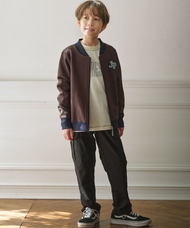 J.PRESS KIDS 【100-130cm】裏付き ストレッチ カーゴパンツ ブラック系