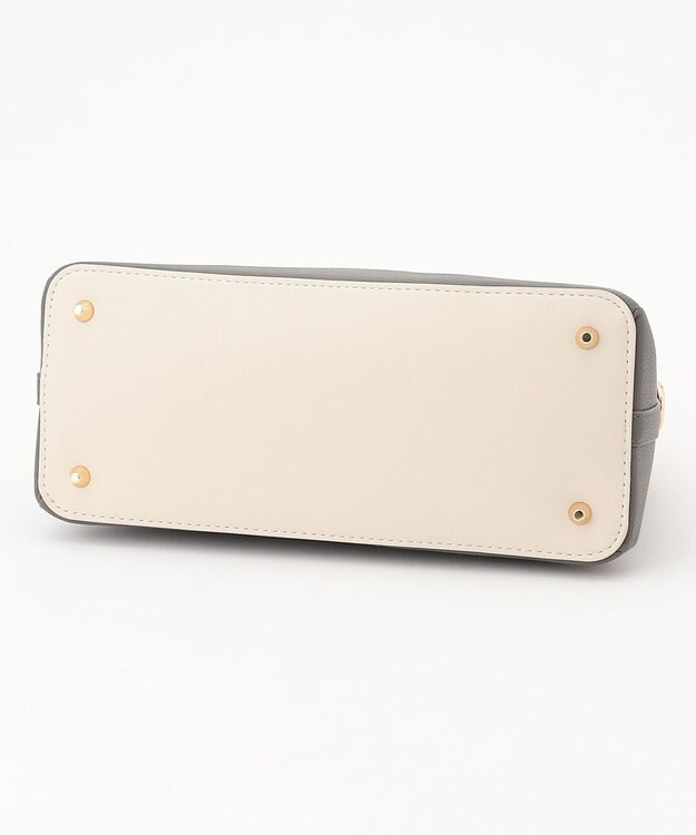 組曲 【ショルダーベルト付き】ボストンハンドバッグ グレー系