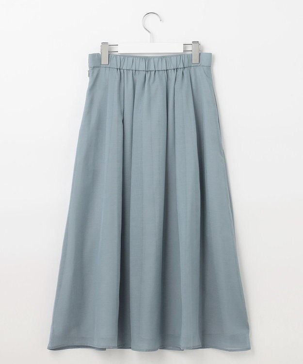 J.PRESS LADIES S 【WEB限定カラーあり・洗える】 ブライトスパンボイル スカート サックスブルー系