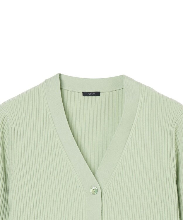 JOSEPH 【洗える】ファインリブメリノ　カーディガン Matcha