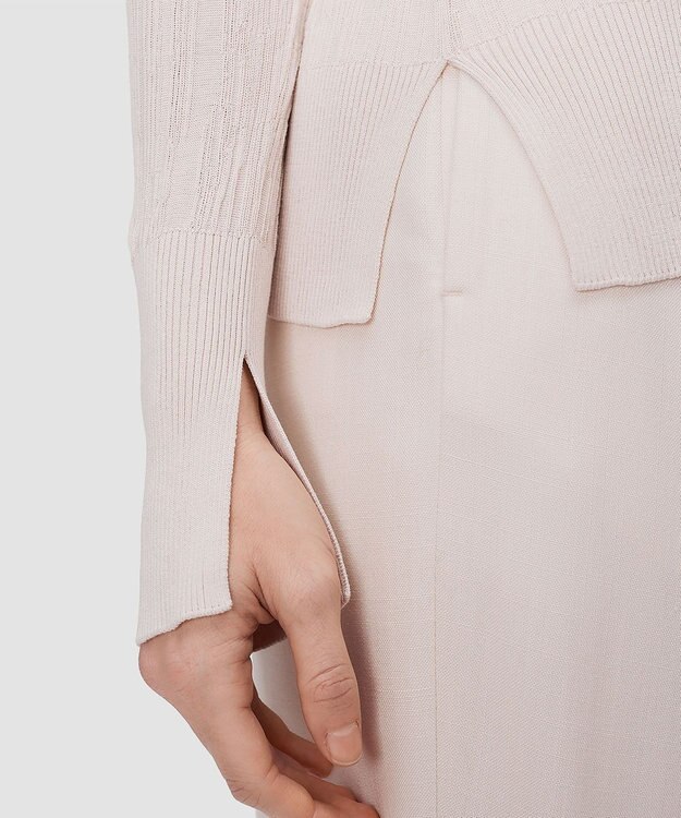 JOSEPH クリンクルリブ　Vネックニット Marble