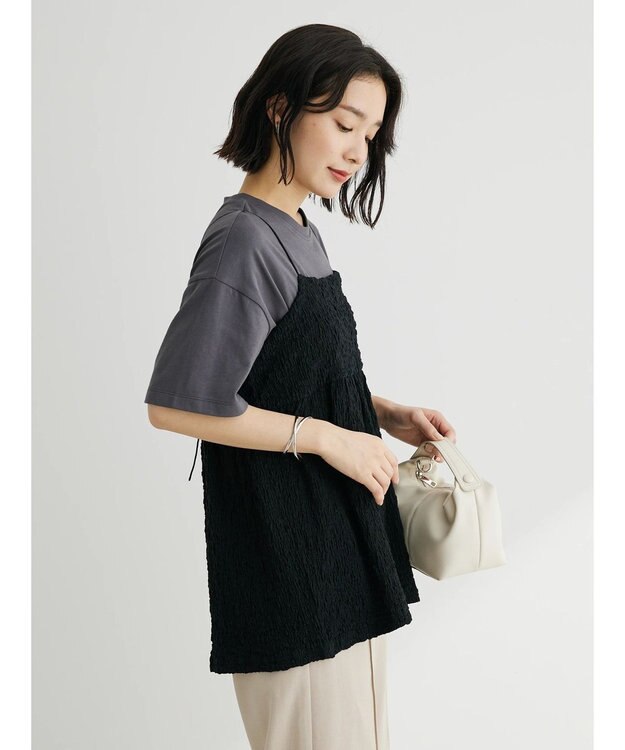 Green Parks カットＪＱキャミソール Black