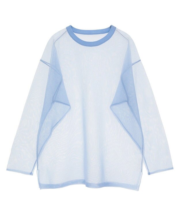 earth music&ecology シアールーズニットプルオーバー Light Blue