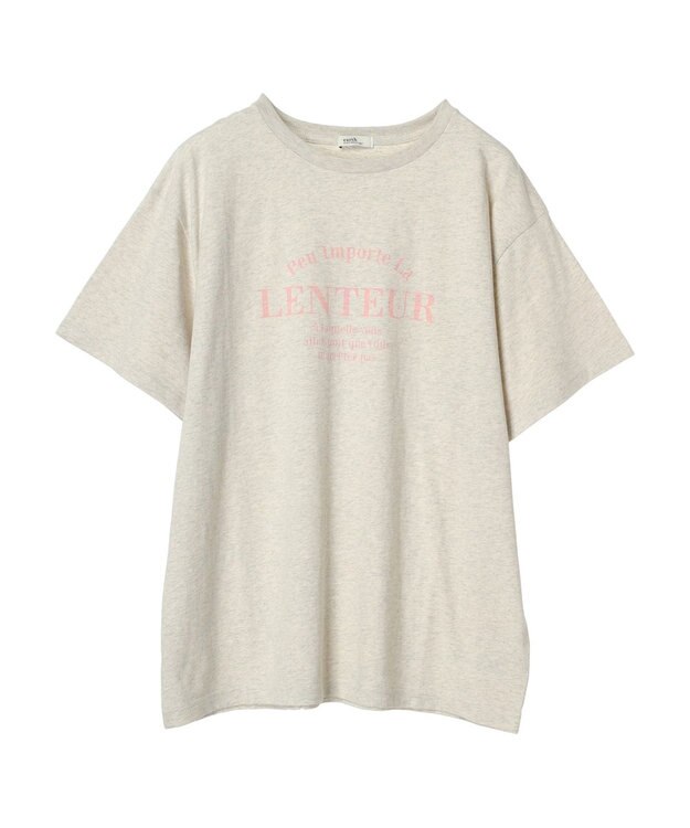 earth music&ecology アソートロゴプリントＴ Oatmeal