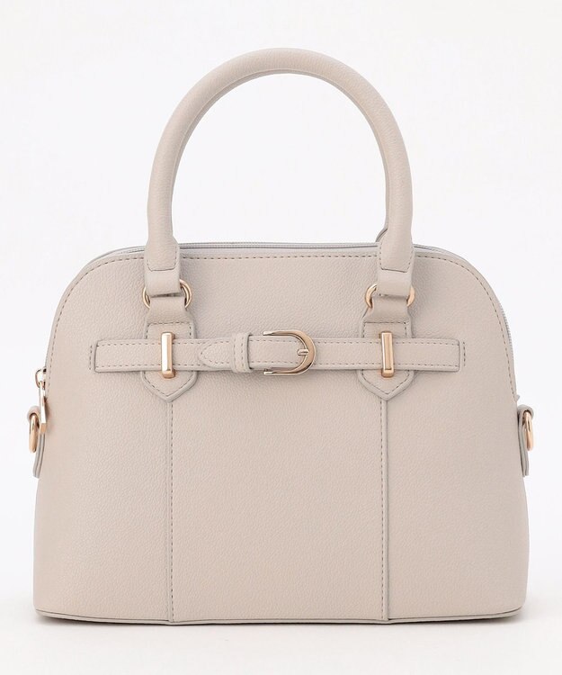 ANY SIS 【2WAY】ベルトアクセントブガッティ バッグ グレージュ