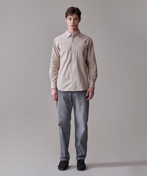 J.PRESS MEN インディゴストレッチデニム パンツ グレー系