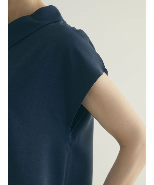 Green Parks armonia.襟付きフレアワンピース Navy