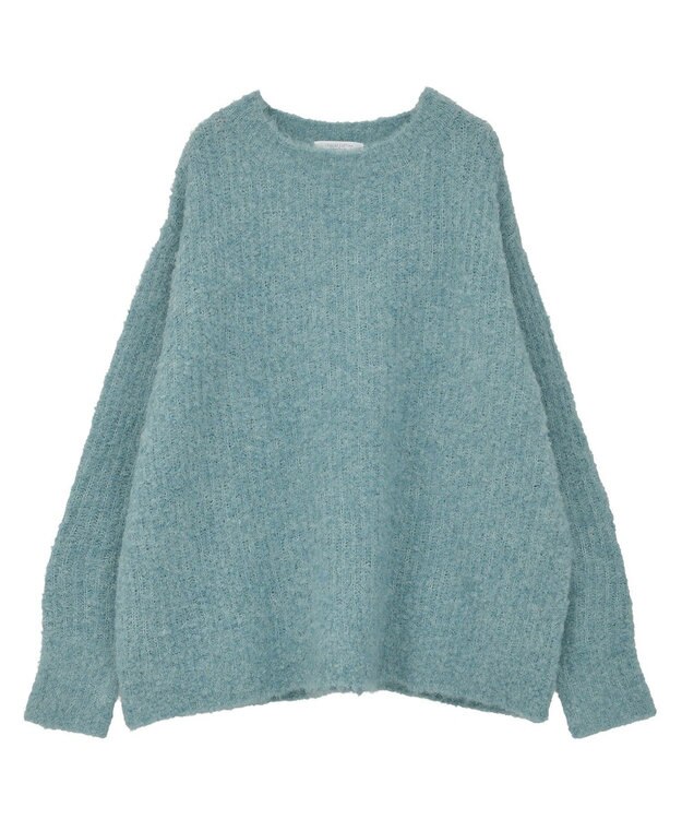 Green Parks ブークレＭＩＸニットチュニック Sax