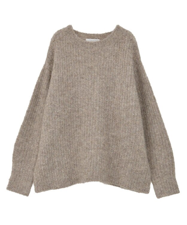 Green Parks ブークレＭＩＸニットチュニック Gray Beige