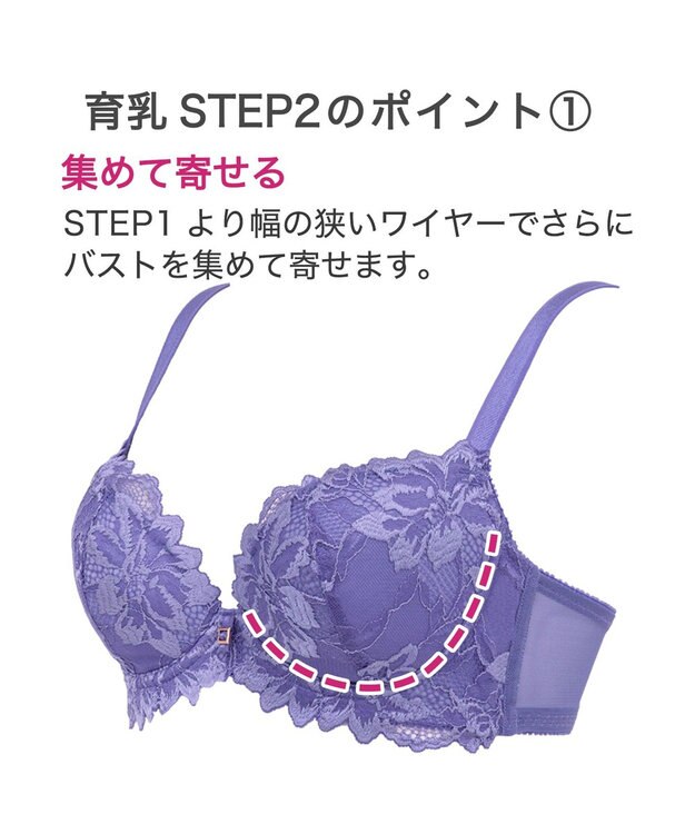 BRADELIS New York 【BRADELIS New York】ベルステップ２ブラ23S1 高さを出してシャープなバストをつくる育乳補整ブラ ヴァイオレット